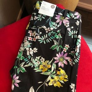 Floral print slacks